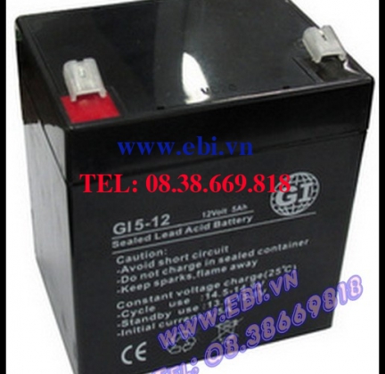 GI-5-12, GI 12V 5Ah Lead Sealed Acid pin sạc