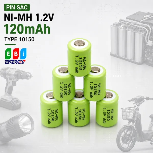 PIN SẠC Ni-MH  1.2V120mAh 10150