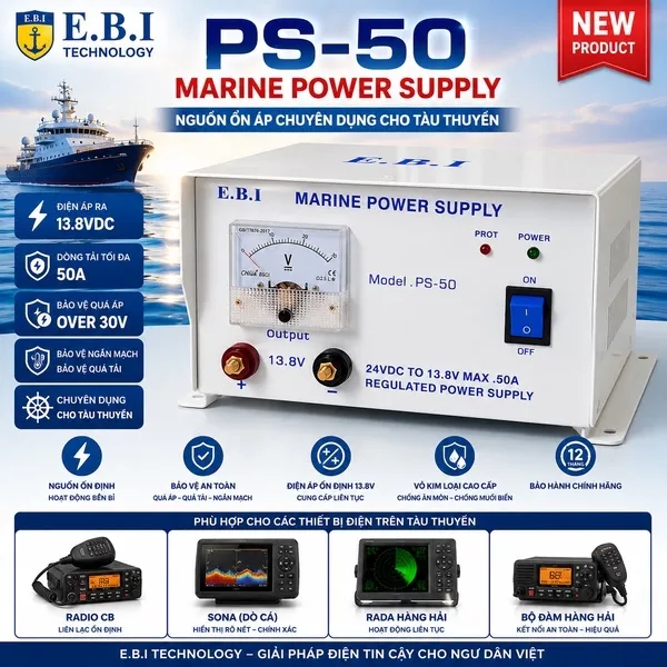 BỘ NGUỒN PS-50 13.8V50A