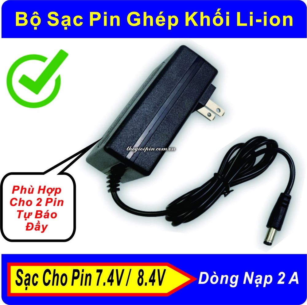 Bộ Sạc Pin Li-ion 2 Cell 7.4V đến 8.4V 2A