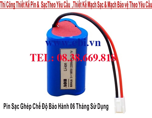 Pin Sạc Khối Li-ion  12.6V-2200mah