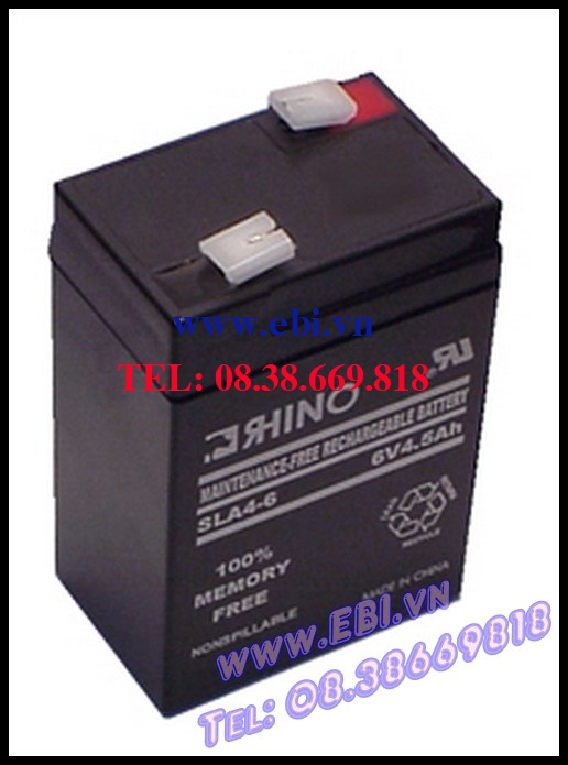 SLA4-6, Rhino 6V 4.5Ah Lead Sealed Acid pin sạc