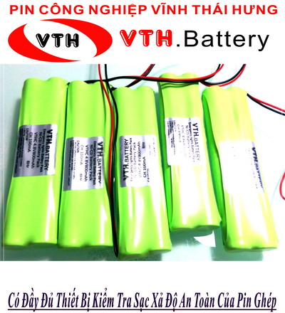 pin khối dùng cho đèn khẩn cấp Ni-Mh 4.8V 800mAh