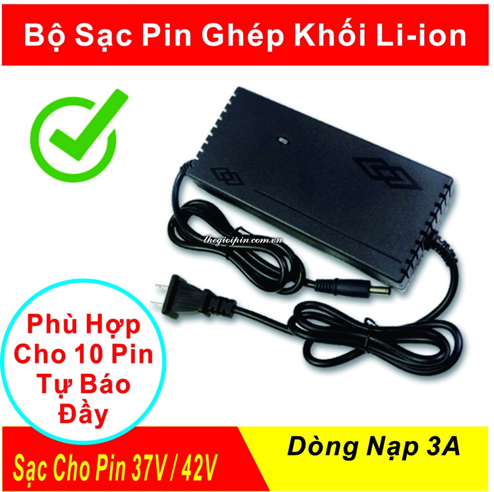 Bộ Sạc Pin Li-ion 10 Cell 37V đến 42V 3A
