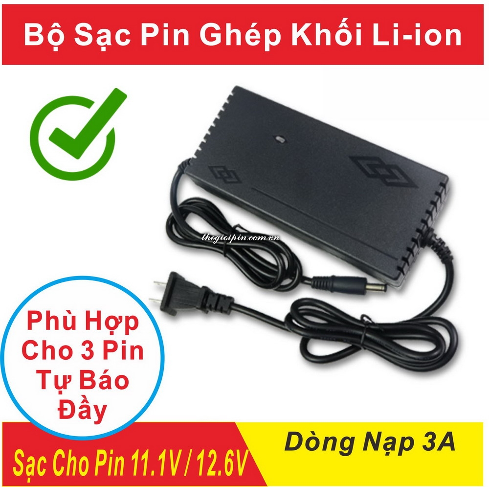 Bộ Sạc Pin Li-ion 3 Cell 11.1V đến 12.6V 3A