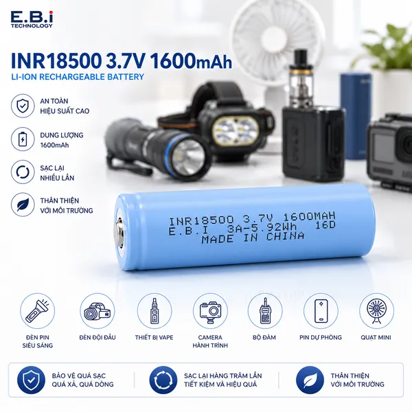PIN 18500 3.7V1600mAh