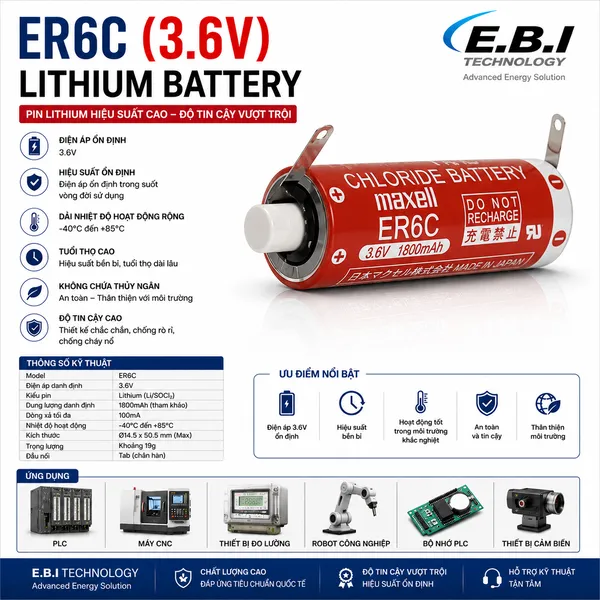 PIN LITHIUM ER6C (3.6V)