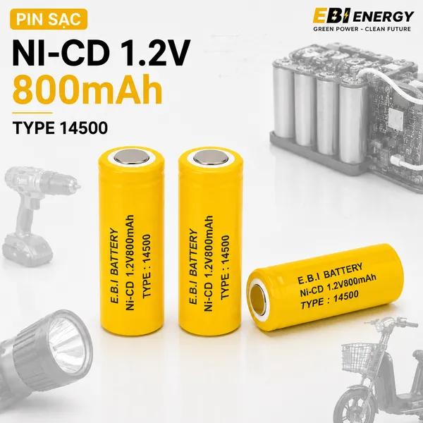 PIN SẠC Ni-CD AA 1.2V800mAh 14500