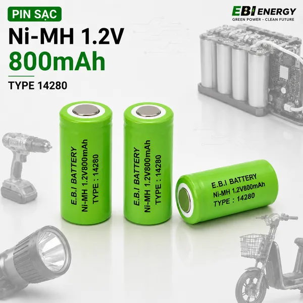 PIN SẠC Ni-MH 1.2V800mAh 14280